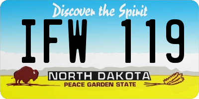 ND license plate IFW119