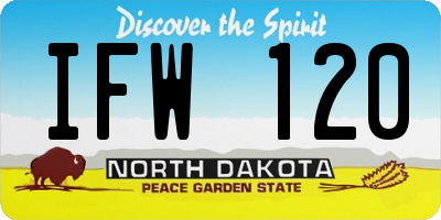 ND license plate IFW120