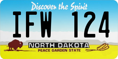 ND license plate IFW124