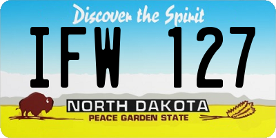 ND license plate IFW127
