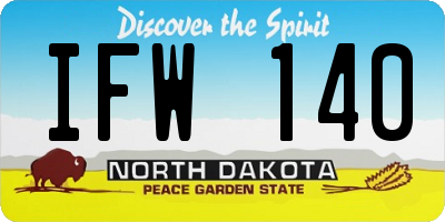 ND license plate IFW140