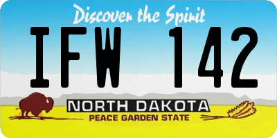 ND license plate IFW142