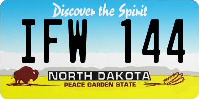 ND license plate IFW144