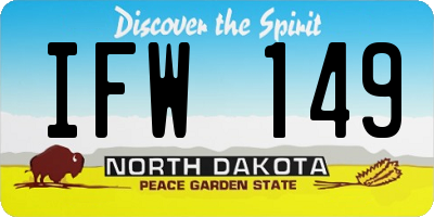 ND license plate IFW149