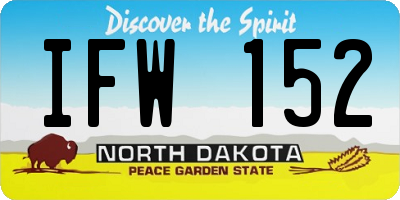 ND license plate IFW152