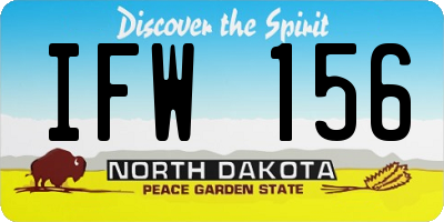 ND license plate IFW156