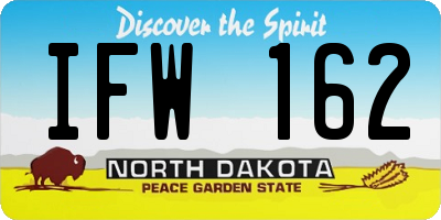 ND license plate IFW162
