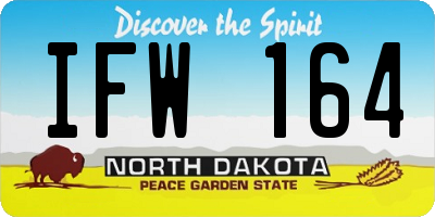 ND license plate IFW164