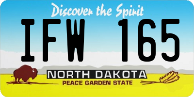 ND license plate IFW165