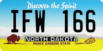 ND license plate IFW166