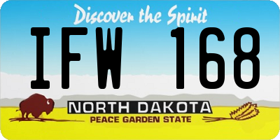 ND license plate IFW168