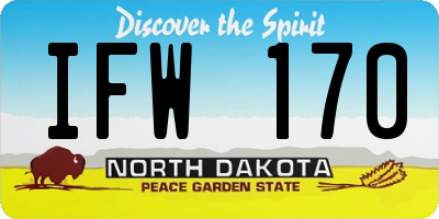 ND license plate IFW170