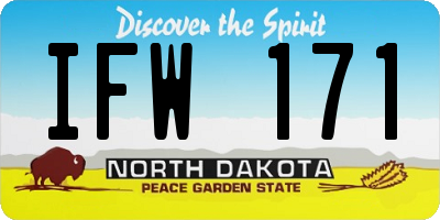 ND license plate IFW171