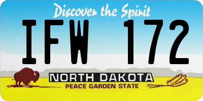 ND license plate IFW172
