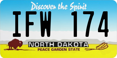 ND license plate IFW174