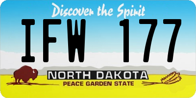 ND license plate IFW177