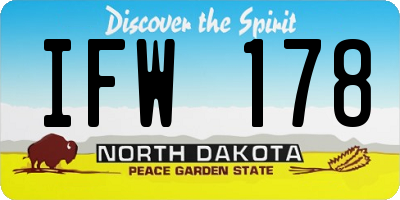 ND license plate IFW178