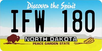 ND license plate IFW180