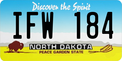 ND license plate IFW184