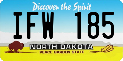 ND license plate IFW185