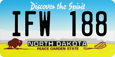 ND license plate IFW188