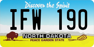 ND license plate IFW190