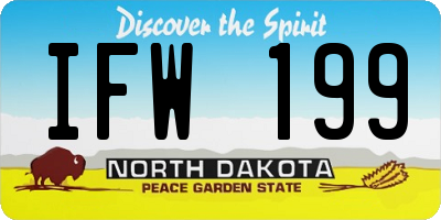 ND license plate IFW199