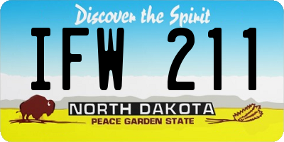 ND license plate IFW211