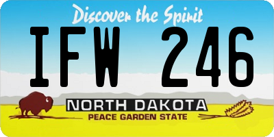 ND license plate IFW246