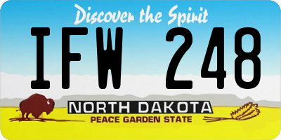 ND license plate IFW248
