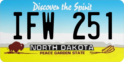 ND license plate IFW251