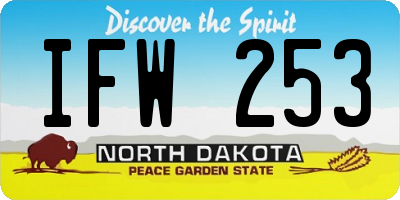 ND license plate IFW253