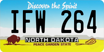 ND license plate IFW264