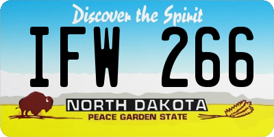 ND license plate IFW266