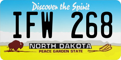 ND license plate IFW268