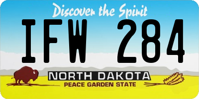 ND license plate IFW284
