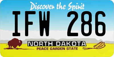 ND license plate IFW286