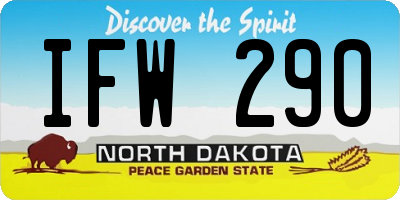 ND license plate IFW290