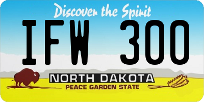 ND license plate IFW300