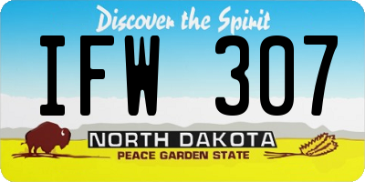 ND license plate IFW307