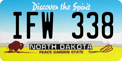 ND license plate IFW338