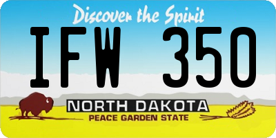 ND license plate IFW350