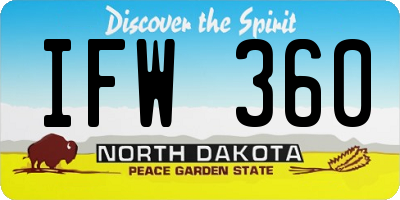 ND license plate IFW360
