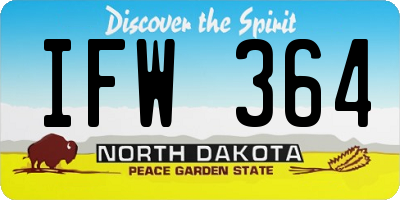ND license plate IFW364