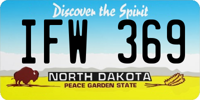 ND license plate IFW369