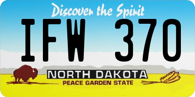 ND license plate IFW370