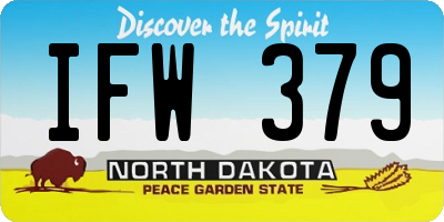 ND license plate IFW379