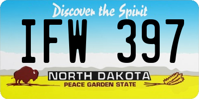 ND license plate IFW397