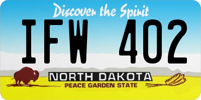 ND license plate IFW402