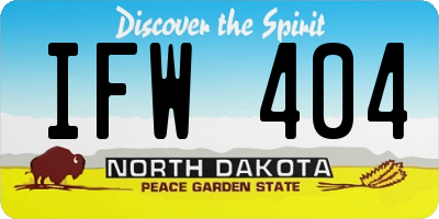 ND license plate IFW404